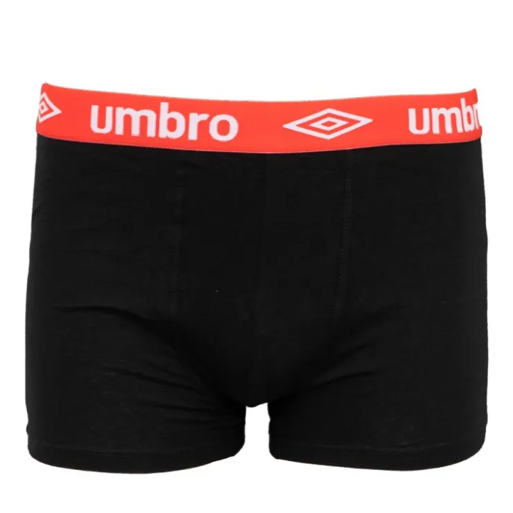 UMBRO Boxer homme coton avec élastique coloré Homme NOIR Discount