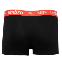 UMBRO Boxer homme coton avec élastique coloré Homme NOIR Discount
