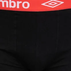 UMBRO Boxer homme coton avec élastique coloré Homme NOIR Discount