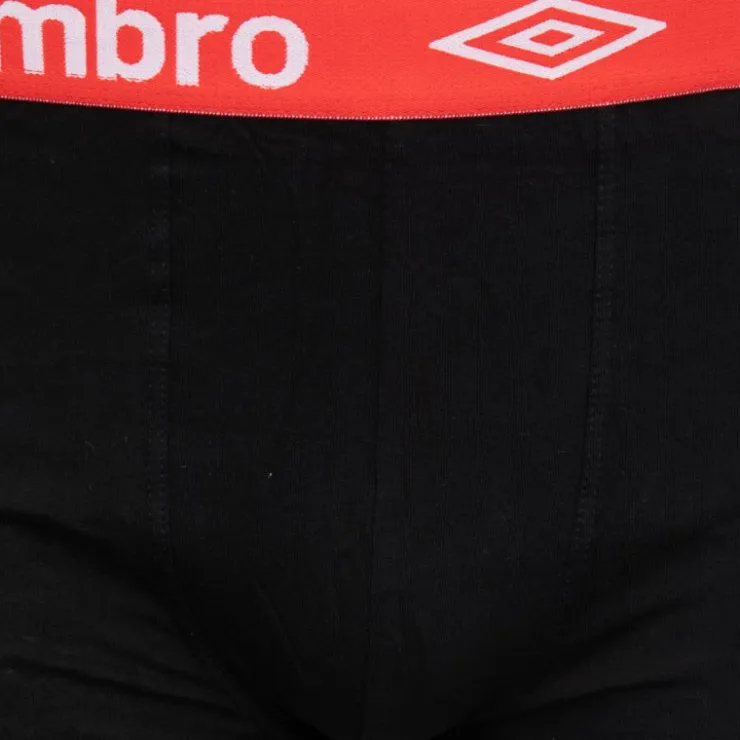 UMBRO Boxer homme coton avec élastique coloré Homme NOIR Discount
