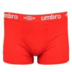 UMBRO Boxer homme coton avec élastique coloré Homme ROUGE New