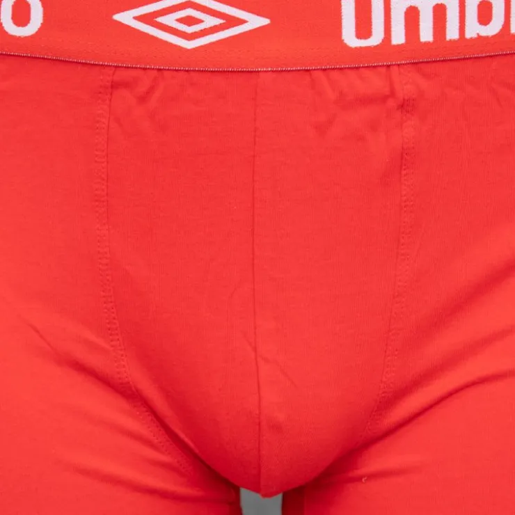 UMBRO Boxer homme coton avec élastique coloré Homme ROUGE New