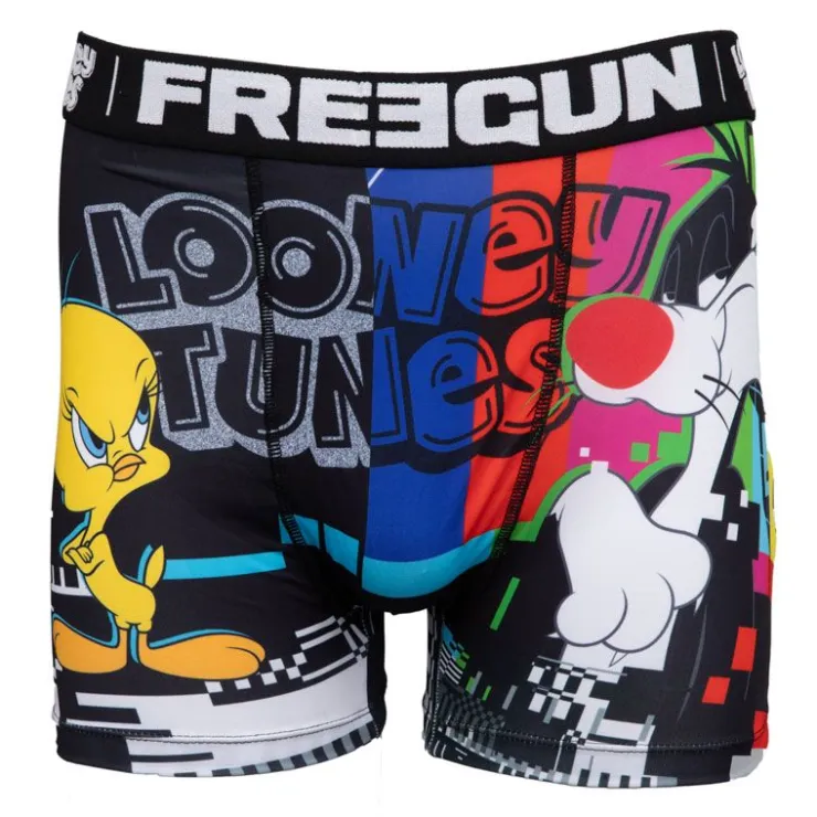 FREEGUN Boxer imprimé looney tunes Titi et Grominet Homme NOIR Outlet
