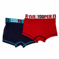 LEE COOPER Boxer lot x2 coton doux stretch Enfant BLEU FONCE Outlet