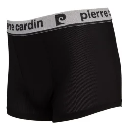 PIERRE CARDIN Boxer microfibre cotelé avec élastique Homme NOIR Best