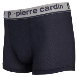 PIERRE CARDIN Boxer microfibre cotelé avec élastique Homme BLEU FONCE New