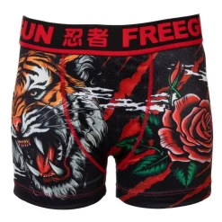 FREEGUN Boxer microfibre tiger rock Enfant NOIR
