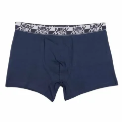 NEW MAN Boxer stretch coton logo sur l'élastique Homme BLEU FONCE Best