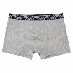 NEW MAN Boxer stretch coton logo sur l'élastique Homme GRIS CLAIR Online