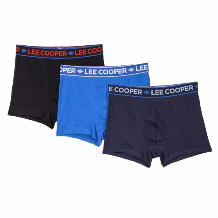 LEE COOPER Boxer uni lot x3 Nathan Homme BLEU Clearance