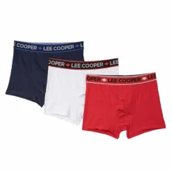 LEE COOPER Boxer uni lot x3 Nathan Homme BLANC Outlet