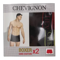 CHEVIGNON Boxer x2 sans couture stretch tom Homme NOIR Sale