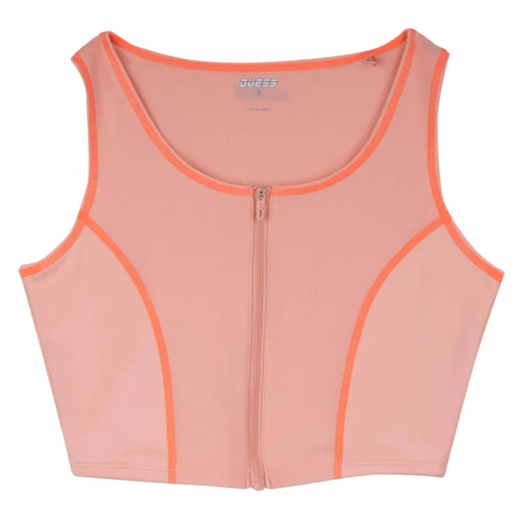 GUESS Brassiere structuré liseré coloré avec fermeture éclair Femme ORANGE CLAIR Online