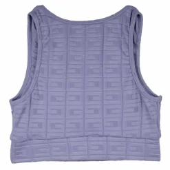 GUESS Brassiere texturée col rond Femme BLEU Hot