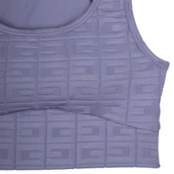 GUESS Brassiere texturée col rond Femme BLEU Hot