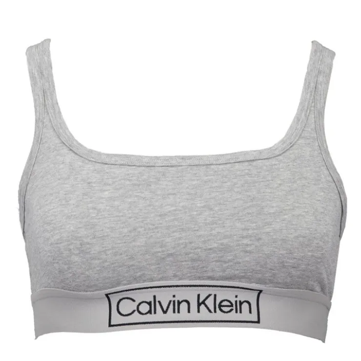 CALVIN KLEIN Brassière coton gris chiné Femme GRIS CLAIR Online