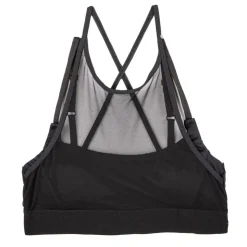 GIRL & CO Brassière sport mèche devant double bretelle Femme NOIR New