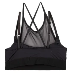 GIRL & CO Brassière sport mèche devant double bretelle Femme NOIR New