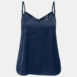 JDY Caraco fifi total eclipse col v à sequins Femme BLEU FONCE Online