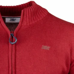 NEW MAN Cardigan zippe nmrh3523dred Homme BORDEAUX
