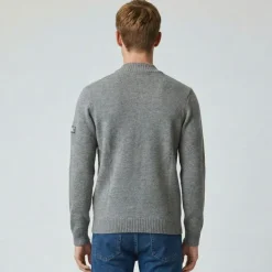 NEW MAN Cardigan zippe nmrh3523dred Homme GRIS New