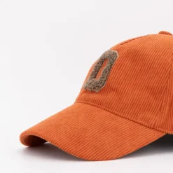 DEELUXE 74 Casquette apolo velours cotelé lettre en fausse fourrure Homme ORANGE Outlet