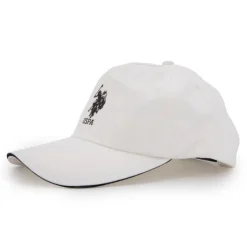 US POLO Casquette coton tissu logo brodé avec liseré Eliot Mixte BLANC Outlet