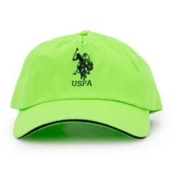 US POLO Casquette coton tissu logo brodé avec liseré Eliot Mixte VERT Best