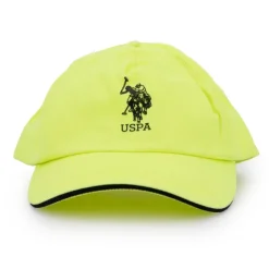 US POLO Casquette coton tissu logo brodé avec liseré Eliot Mixte JAUNE Sale
