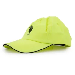 US POLO Casquette coton tissu logo brodé avec liseré Eliot Mixte JAUNE Sale