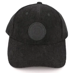 BILL TORNADE Casquette en tissu côtelé avec logo blason Homme NOIR Clearance