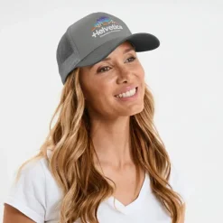 HELVETICA Casquette Trucker Elio Mixte GRIS CLAIR New