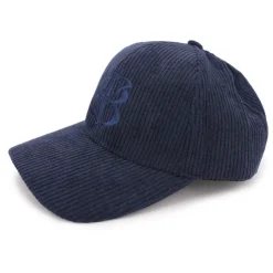 BILL TORNADE Casquette velours cotelé logo brodé Homme BLEU FONCE Clearance