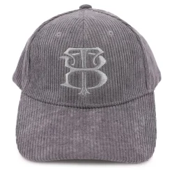 BILL TORNADE Casquette velours cotelé logo brodé Homme GRIS Discount