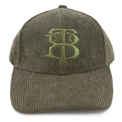 BILL TORNADE Casquette velours cotelé logo brodé Homme KAKI New