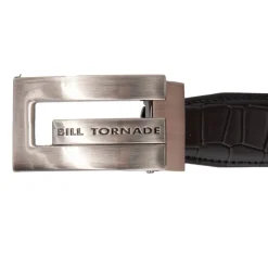 BILL TORNADE Ceinture croco 2 boucles Homme NOIR Discount