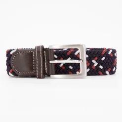 DEELUXE 74 Ceinture navy colorado en tissu boucle argentée Homme BLEU FONCE Outlet