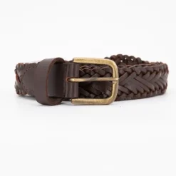 DEELUXE 74 Ceinture tissée brown dean boucle dorée Homme MARRON FONCE Sale