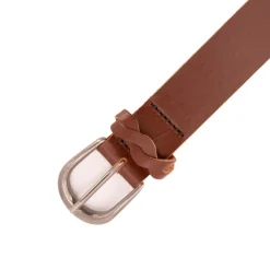 DOCKERS Ceinture tout cuir boucle argentée Femme MARRON Discount