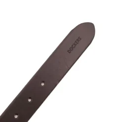 DOCKERS Ceinture tout cuir boucle argentée Femme NOIR New