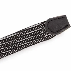 BILL TORNADE Ceinture tressée bouclé argenté Homme NOIR Discount