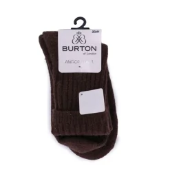 BURTON OF LONDON Chacha paire de chaussettes ultra doux Femme MARRON FONCE Best