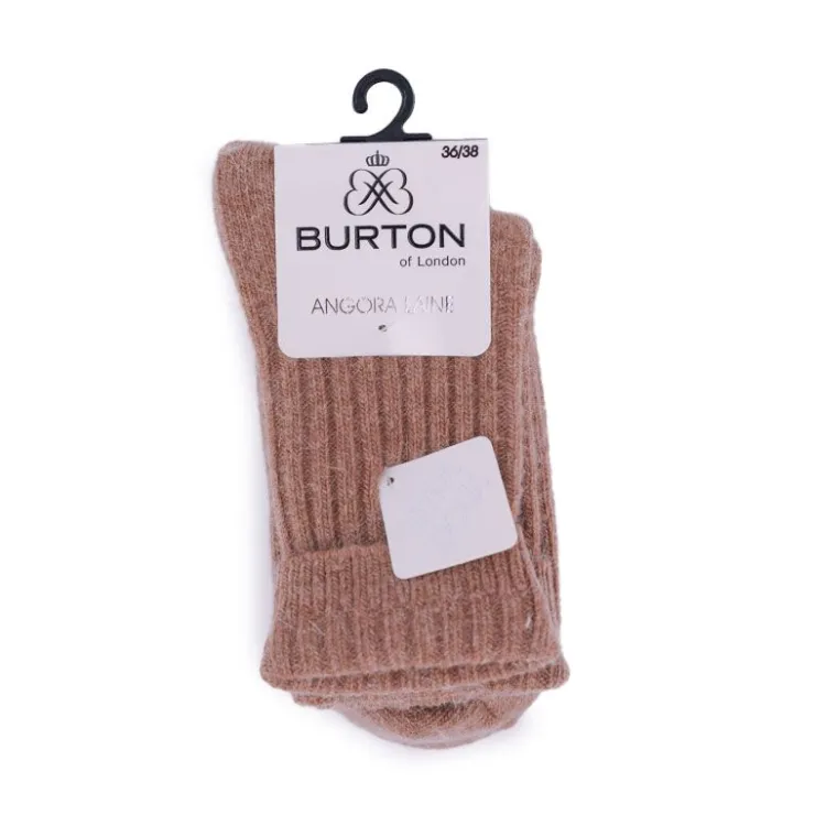 BURTON OF LONDON Chacha paire de chaussettes ultra doux Femme MARRON CLAIR Discount