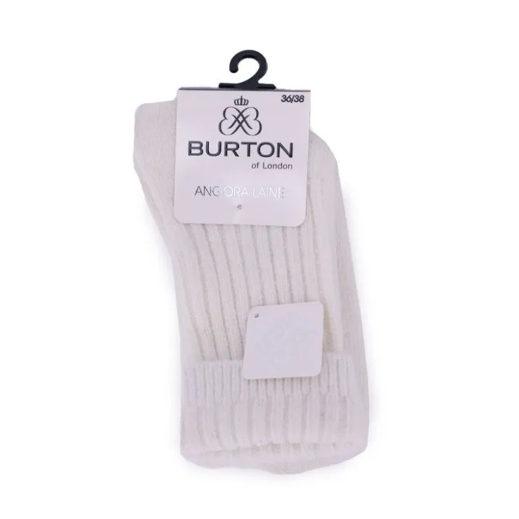 BURTON OF LONDON Chacha paire de chaussettes ultra doux Femme BLANC ECRU Hot