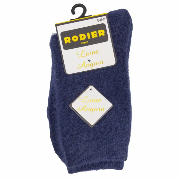 RODIER Chaussette angora cindelle Femme BLEU FONCE Discount