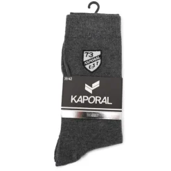 KAPORAL Chaussette avec ecusson Homme GRIS FONCE New