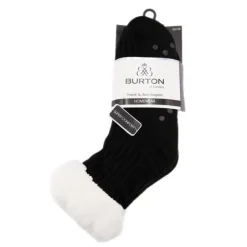 BURTON OF LONDON Chaussette Fourrée Antidérapante Diara 36/38 - 39/41 Femme NOIR Outlet