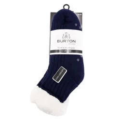 BURTON OF LONDON Chaussette Fourrée Antidérapante Diara 36/38 - 39/41 Femme BLEU FONCE Sale