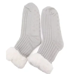 BURTON OF LONDON Chaussette Fourrée Antidérapante Diara 36/38 - 39/41 Femme GRIS CLAIR Outlet