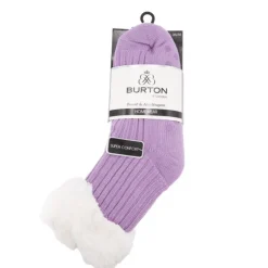 BURTON OF LONDON Chaussette Fourrée Antidérapante Diara 36/38 - 39/41 Femme VIOLET CLAIR Outlet